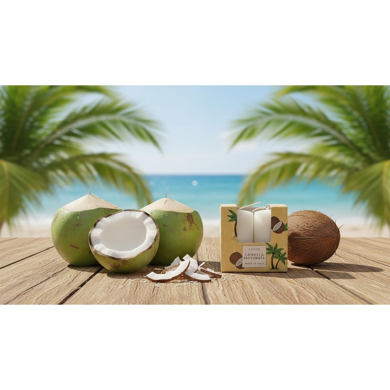 Cereria di Giorgio - 4 Candele Profumate Cocco - Ø