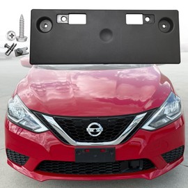 FASTCHE Front License Plate Frame Compatible with 2016 2017 2018 2019 Nissan Sentra Front Bumper License Plate Holder Mounting Bracket Replace # NI1068132 962103YU0A