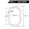60Pcs Plastic Curtain Hanging Rings Durable Multifunctional C-Shaped Shower Curtain