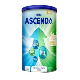 Suplemento Alimenticio ASCENDA Infantil Sabor Vainilla con Nutrientes Vitaminas Minerales Calcio Protena DHA Sin Azcar Polvo, A Partir de 3 Aos, Lata 