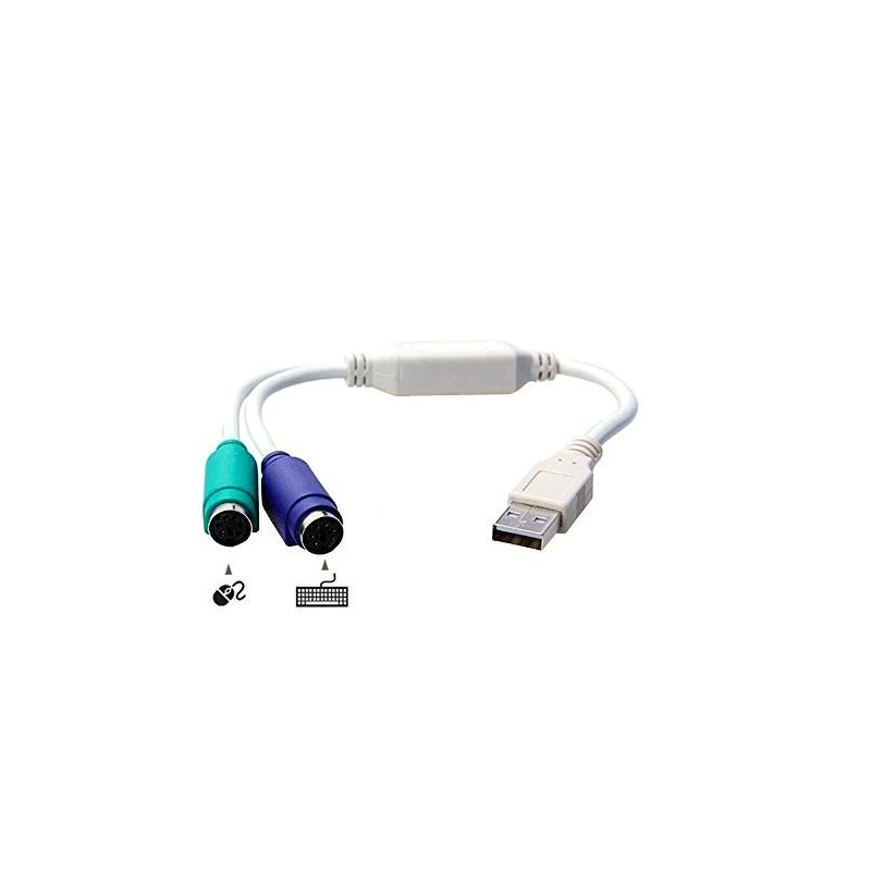 USB to Dual PS/2 Adapter, for Mouse and Keyboard -