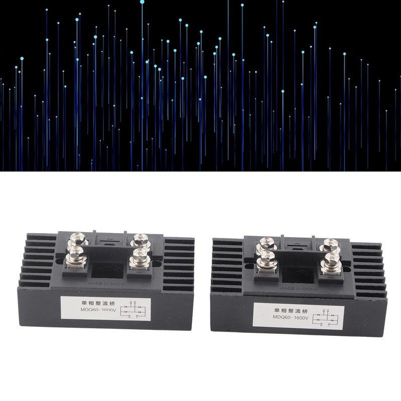2 Pcs Bridge Rectifier MDQ60A 1600V Isolated Mounting Base Current
