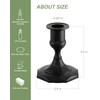 Set of 2 Candlestick Holders, Viuieyid Modern Black Taper Candle