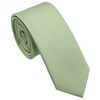 ZENXUS Solid Skinny Ties for Men, 2.5 inch Slim Sage