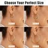Gacimy 14K Gold Plated Criss Cross Hoop Earrings for Women,
