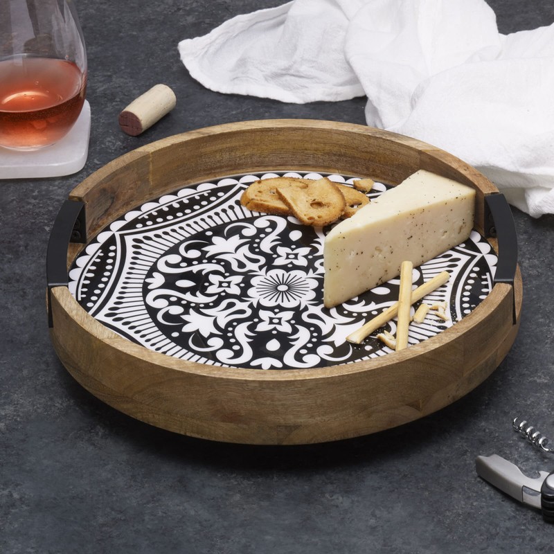 Gourmet Basics by Mikasa Kensington Lazy Susan Serve Tray, 12