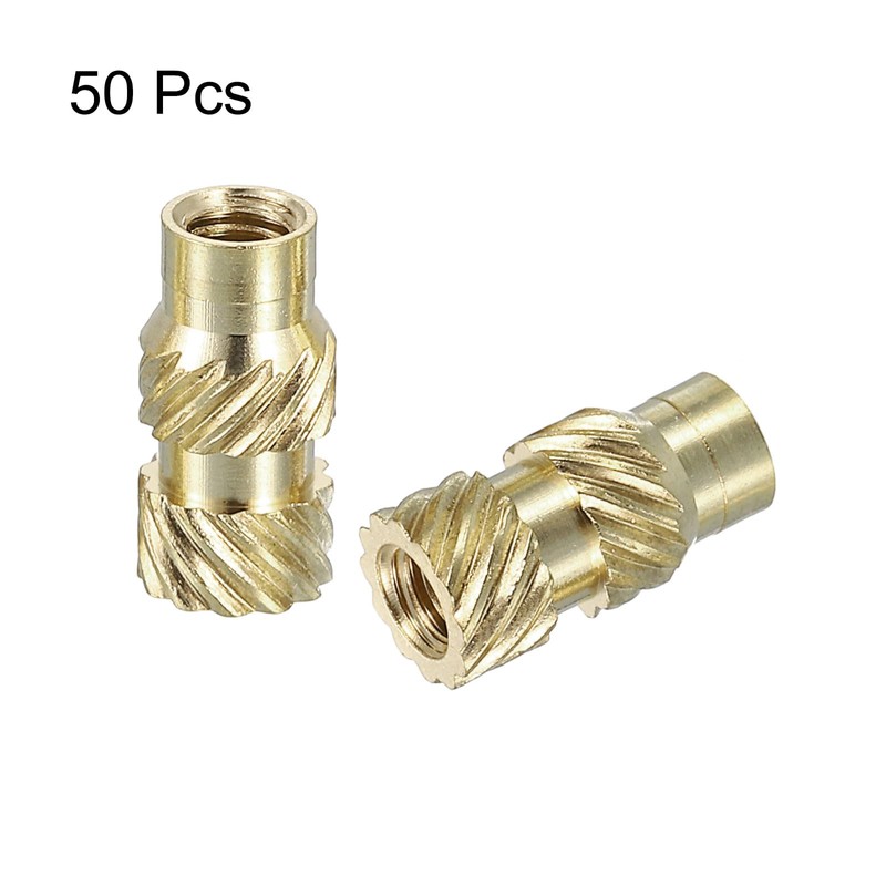 QUARKZMAN Knurled Insert Nuts, Pack of 50 M3 x 10