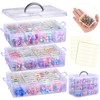 Bead Organizer Box, 84pcs Small Plastic Containers with Lids and