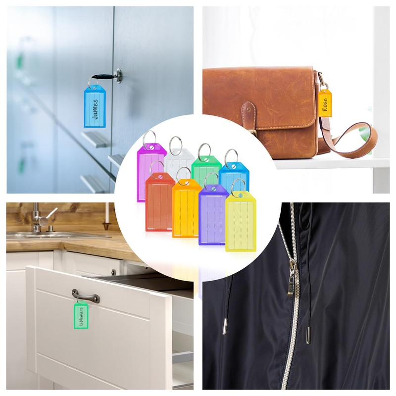 Romon Key Fob Writable, Pack of 40 Robust Plastic Key