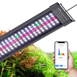 Erreloda Bluetooth LED Aquarium Light with APP Control, 3 Modes for 30-36 Inch Fish Tank Light with Full Spectrum White Blue Red Green Lights, IP68 Waterproof with Extendable Brackets for Freshwater