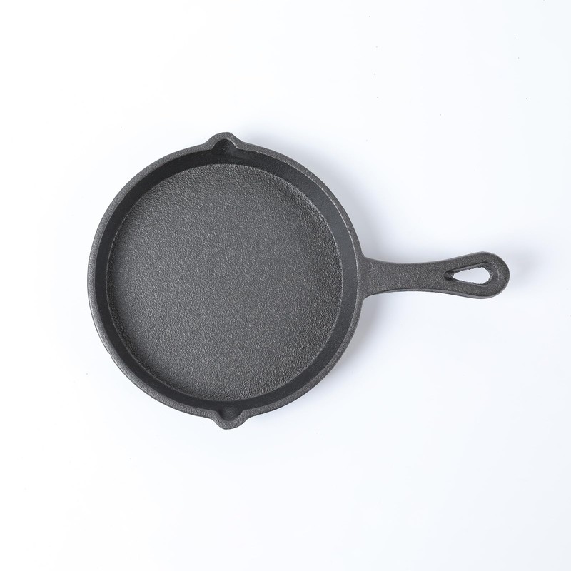 HAWOK Cast Iron Mini Skillet, Round Pan, Mini Server, DIA