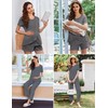 Ekouaer 3 PCS Maternity Nursing Pajamas Set Postpartum Breastfeeding Short
