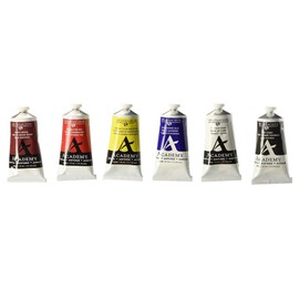 Grumbacher Academy Acrylic Paint, 90ml/3 oz Metal Tube, 6-Color Mixing Set (C1026)