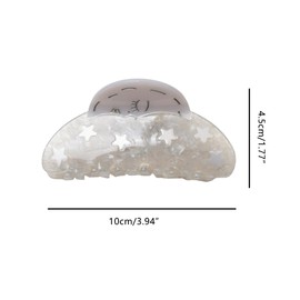 Funny White Moon Hair Clip,Acetate Hair Clip,Big Claw Clip for Women,Novelty Hair Clips