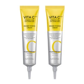 Missha VitaC Plus Eraser Toning Cream 30ml 2pcs Age spots, freckles, whitening, blemishes, pigmentation / 미샤 비타씨플러스 이레이저 토닝 크림 30ml 2개 검버섯 주근깨 미백기미 잡티 색소침착