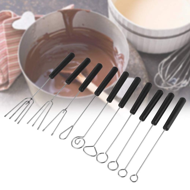 HAOHIZE Chocolate Fork, 10PCS Chocolate Dipping Fork Set, DIY Baking