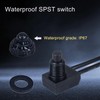 DMWD 12V Waterproof IP67 Latching RV Push Button Switch ON