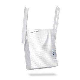 BrosTrend WLAN Verstärker/Repeater AC1200, Dual WLAN, 867 Mbit/s 5 GHz und 300 Mbit/s 2,4 GHz, 1 Ethernet Anschluss, WLAN Brücke, kompatibel mit Allen Geräten mit WLAN(Nicht kompatibel mit Magenta TV)