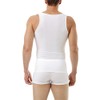 Underworks Mens Microfiber Compression Tank, Medium, White