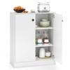 IFANNY Storage Cabinet with Doors, Kitchen Cabinets with 3-Tier Shelves,