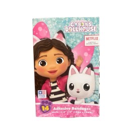 Gabby's Dollhouse Adhesive Bandages | 14 Count | Fun Kids First Aid