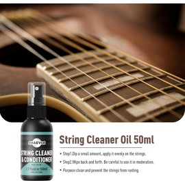 Kit de limpieza de guitarra, todo en uno: pulidor para guitarra, aceite de limón para diapasón, aceite limpiador de cuerdas, paño de limpieza para limpieza y mantenimiento de guitarra
