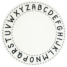 ACR Home Machine Washable 48 inch ABC Kids Rugs for Playroom Rug - Round ABC Rug Non Slip Nursery Rug - Black White Gender Neutral Alphabet Kids Rug