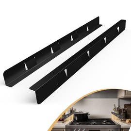 MOFINO Stove Gap Covers 316 Stianless Steel Stove Gap Filler Oven Side Gap Filler Between Stove and Counter Slide In Range Trim Kit for Kitchen 2 Pack(23.2” Matte Black)