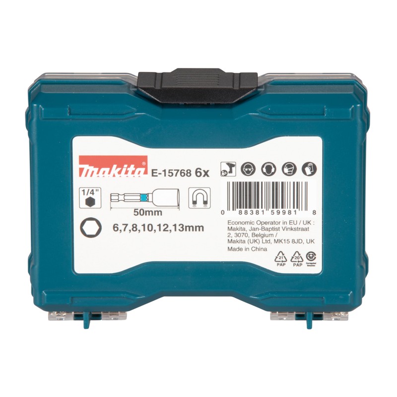 Makita E-15768 6 Piece Impact Black Nutsetter Set