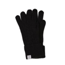 CASH-MERE.CH Elegant 100% cashmere gloves with pattern, touchscreen suitable for men and women (S/M and L/XL), darkgray, L-XL