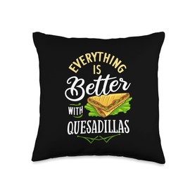 Quesadilla Cheese Lover Quesadilla Cheese Maker Vegan Sauce Throw Pillow, 16x16, Multicolor