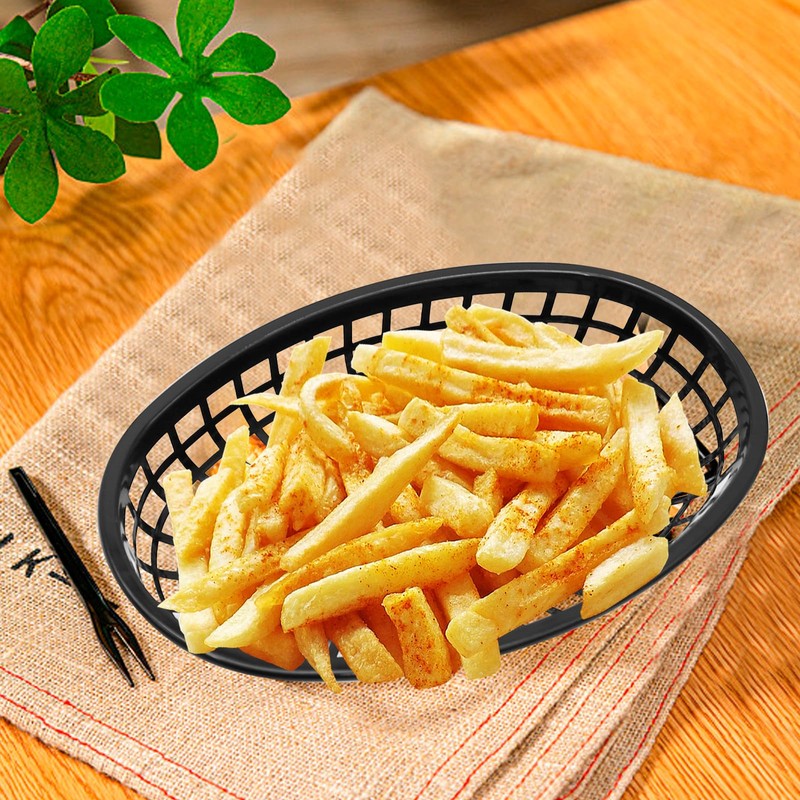 ZUDKSUY 4pcs Food Basket Food Basket Liners Plastic Storage Basket