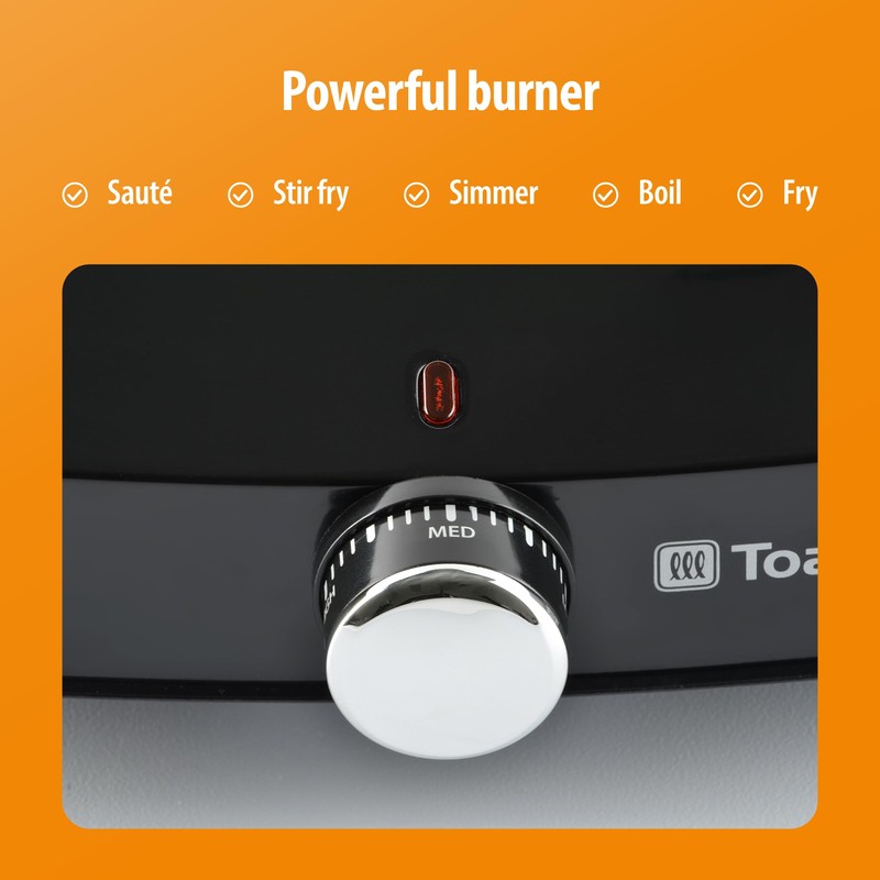 Toastmaster Single Burner with Coil Top, Black