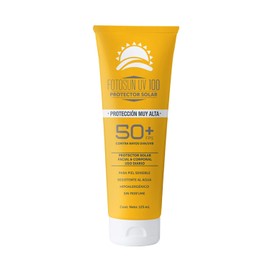FOTOSUN UV FPS 50+ Protector Solar Adulto 125 ml, resistente al agua, bloqueador facial y corporal, uso diario, protección UVA y UVB