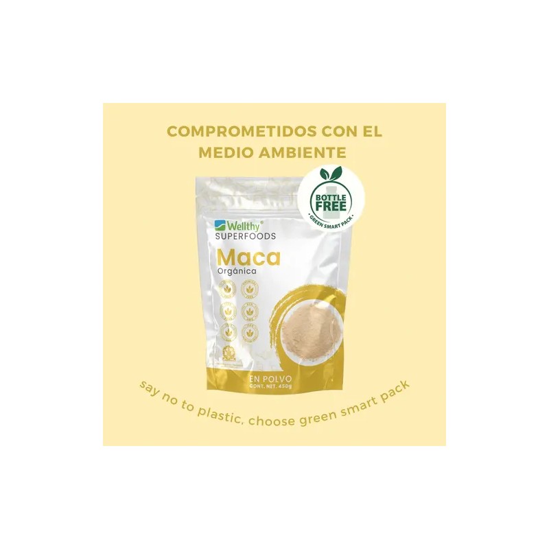 Maca En Polvo 450gr 90 Porciones Wellthy