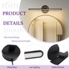 TYhogar 15.75" Plug in/Hardwired Bathroom Vanity Light Fixtures Modern Black