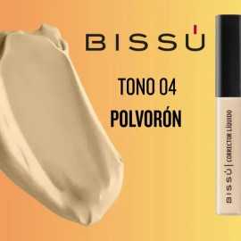 Corrector Líquido Bissú Tono 04 Polvorón - 10g -Corrector De Ojeras E Imperfecciones De Alta Cobertura