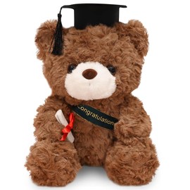 YGCHEN Graduation Teddy Bear Plush Prom Bear Plush Toy Small Bears Cuddly Toy with Diploma and Graduation Hat Dr. Plush Bear Graduation Gift