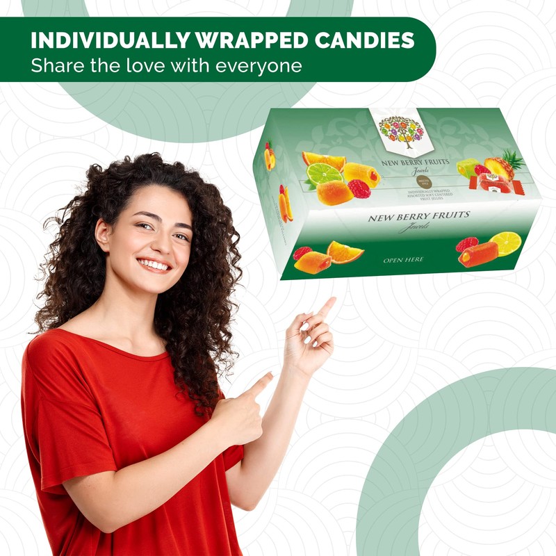 New Berry Fruits Jewels |Individually Wrapped Assorted Soft Centred Fruit