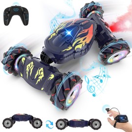 Pristar Remote Controlled Car from 6 7 8 9 10 Years 1:14 Stunt RC Drift 4WD 2.4 GHz 360 Rotation Remote Controlled Car with Hand Control RC Car Gift Boy 6 7 8 9 10 11 12 Years Kids Toy