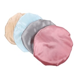 Outanaya 4pcs Pvc Material Shower Caps Waterproof Bath Cap for Women Funny Design Hair Care
