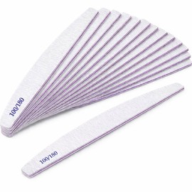 Kit 20 Lime per Unghie Professionali 100/180 | Doppia Grana per Manicure e Ricostruzione | Lime Unghie Resistenti per Uso Casa e Salone