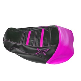 Hidden Comfort Camo HCC Racing ATV seat Cover Compatible with CAN AM Renegade 1000 XMR Strap X SEAT Black Gripper/Pink