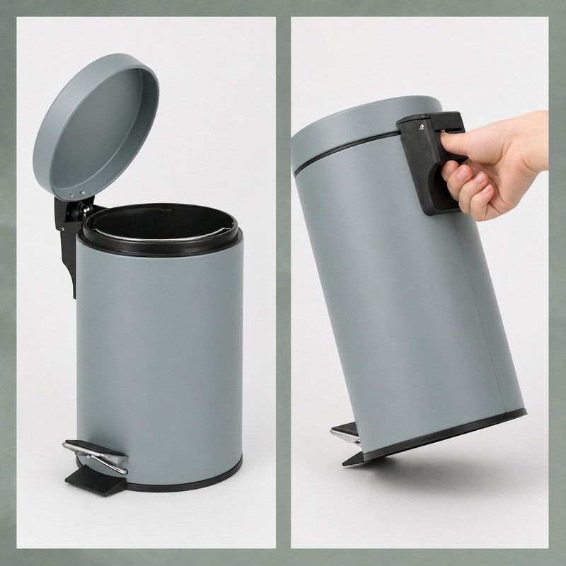 kela Cosmetic bin Polino of Metal 3L in Bright Grey,