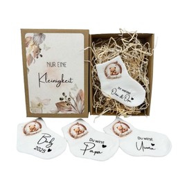 Schwangerschaft verkünden Du wirst Papa Schwangerschaftsverkündung Babysocke bedruckt Du wirst Opa Du wirst Tante Willst du meine Patentante werden Baby 2025 (Du wirst Oma)