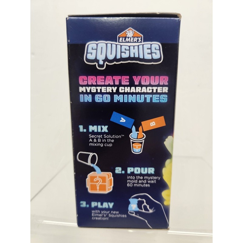 Elmers Elmer's Squishies Glow In The Dark Kit-Mystery Characters, NEW