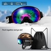 Odoland Ski Helmet and Goggles Set for Adults & Youth,