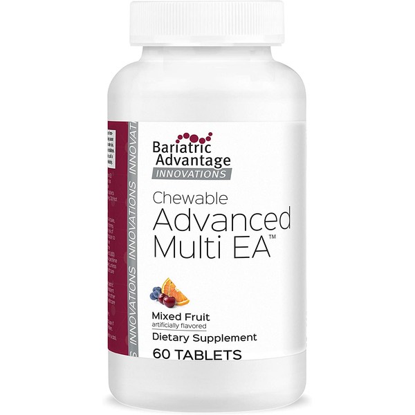 Bariatric Advantage – Chewable Advanced Multi EA - Multivitamin for Bariatric Surgery Patients Including Gastric Bypass, Sleeve Gastrectomy, and DS, Mixed Fruit, 60 ct
