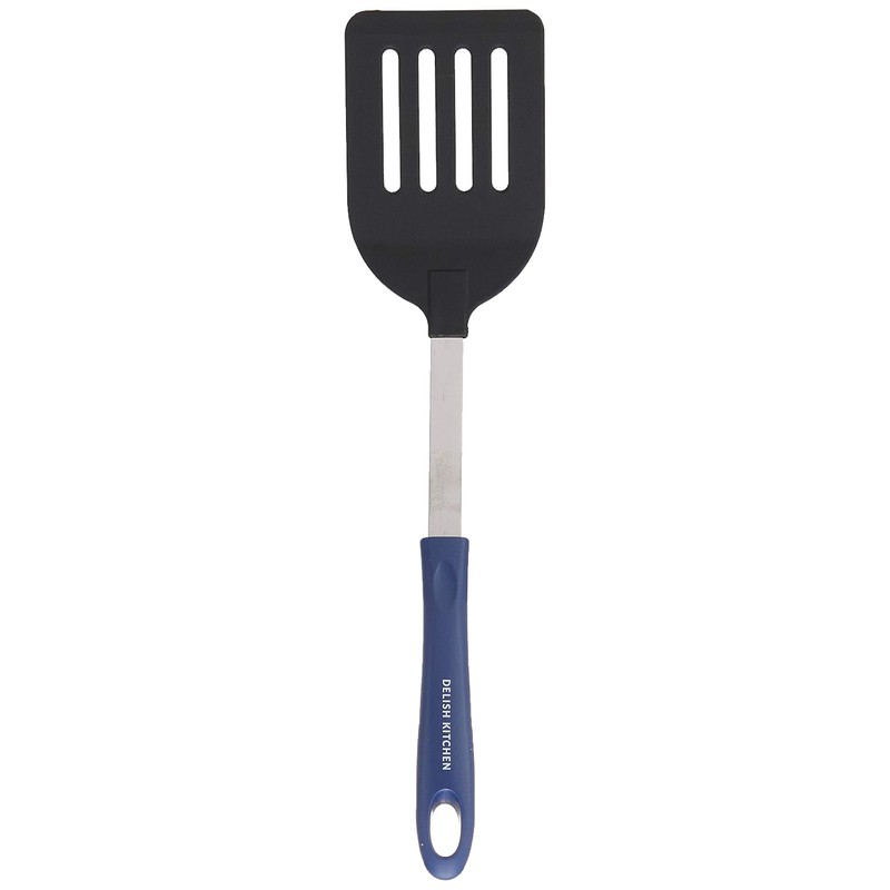 DELISH KITCHEN G-5048 Pearl Metal Turner, Navy, 12.6 inches (32