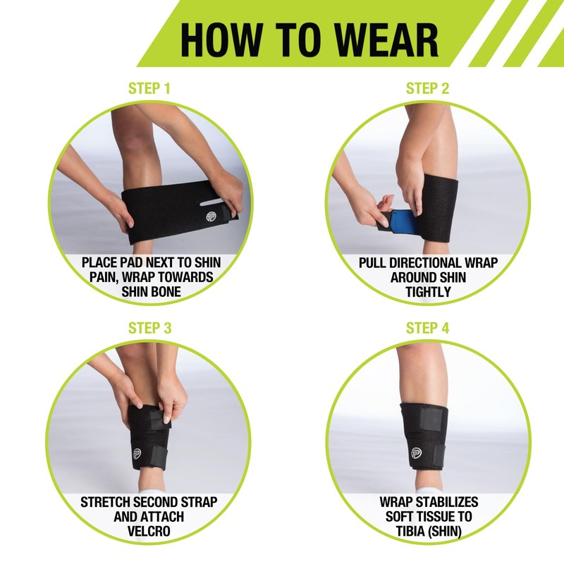 Pro-Tec Shin Splints Compression Wrap, Shin Splints Discomfort Relief, Shin